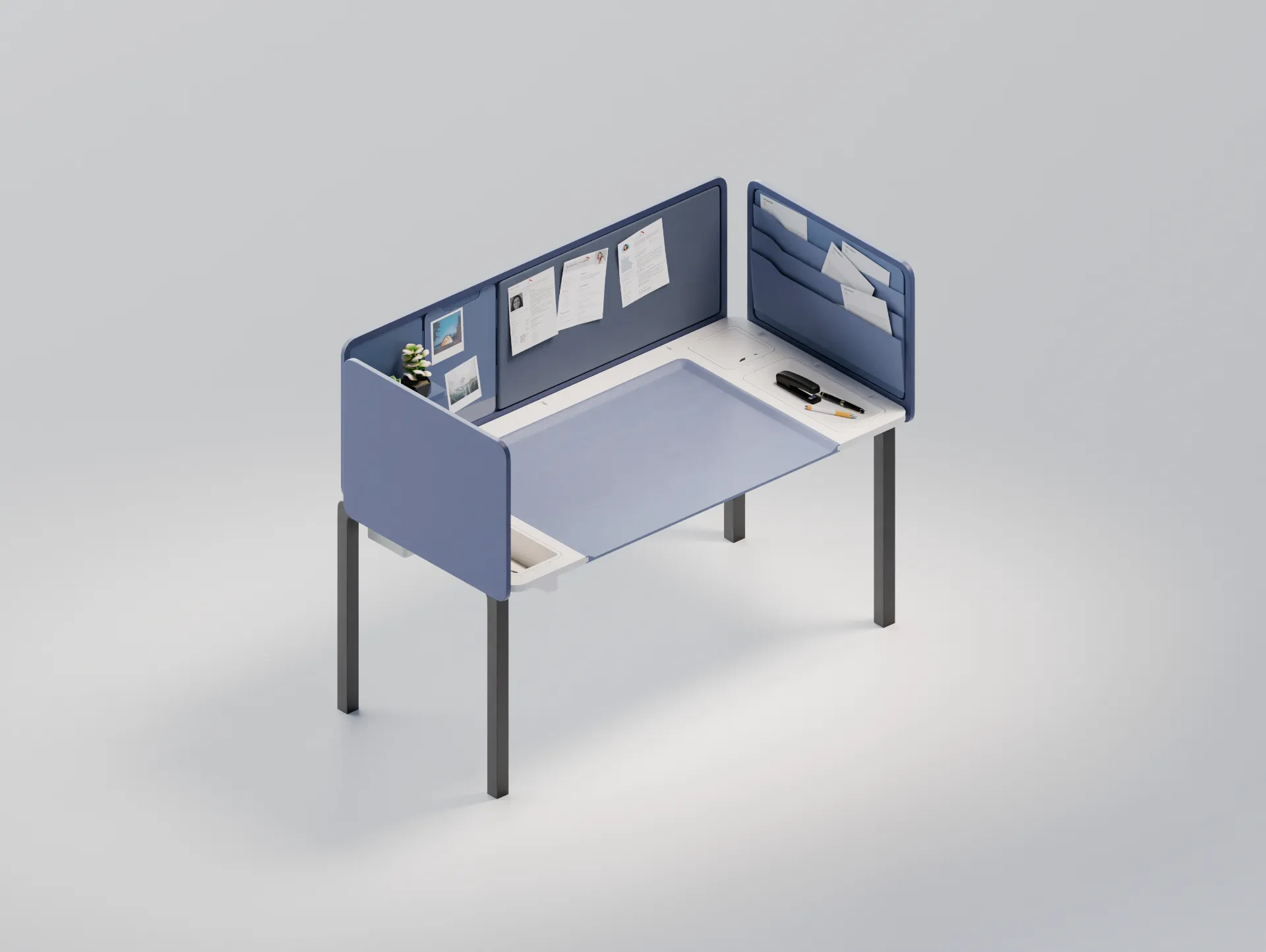 Managerial desk, three-quarter view