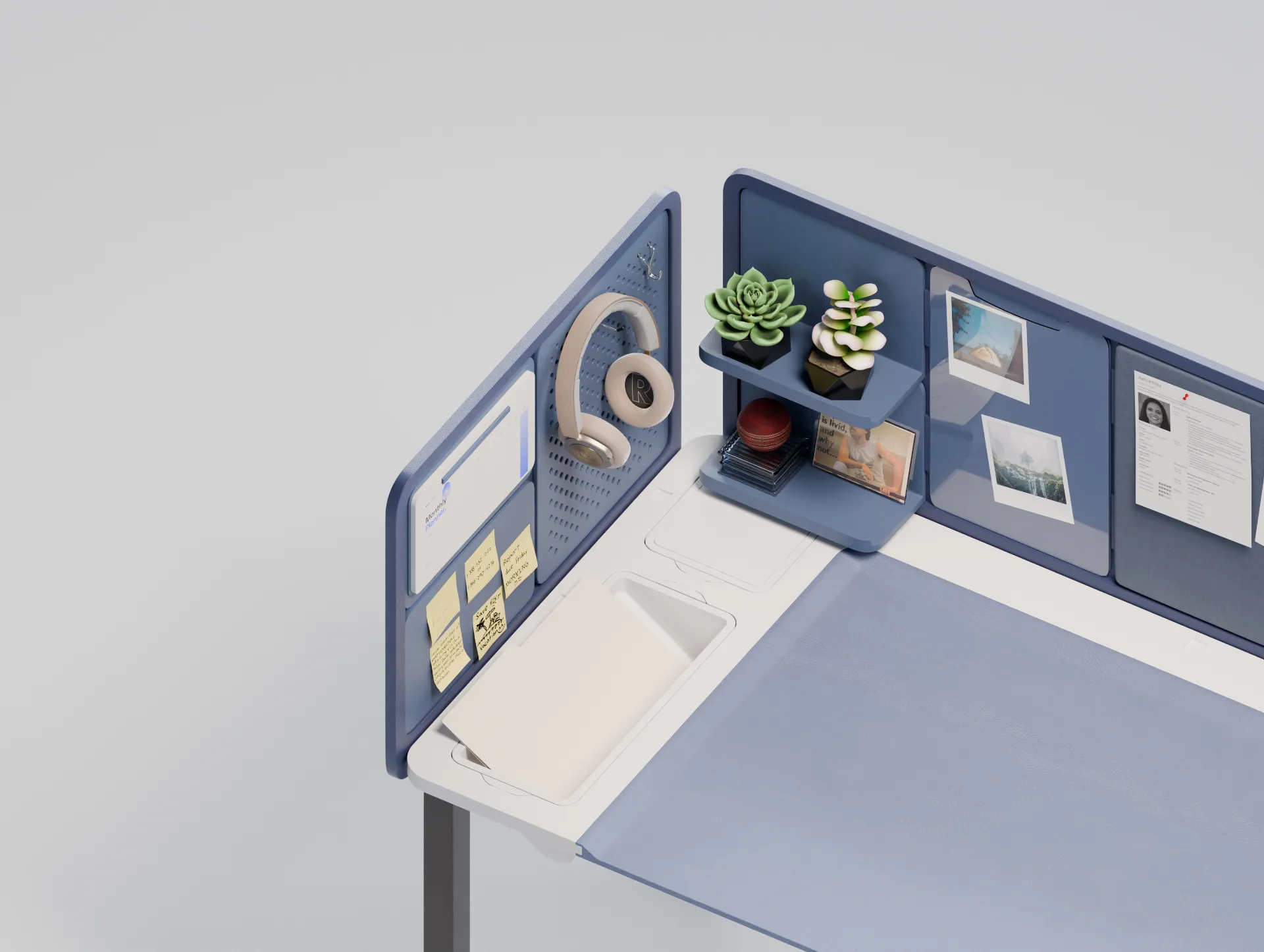 Managerial desk, left panel