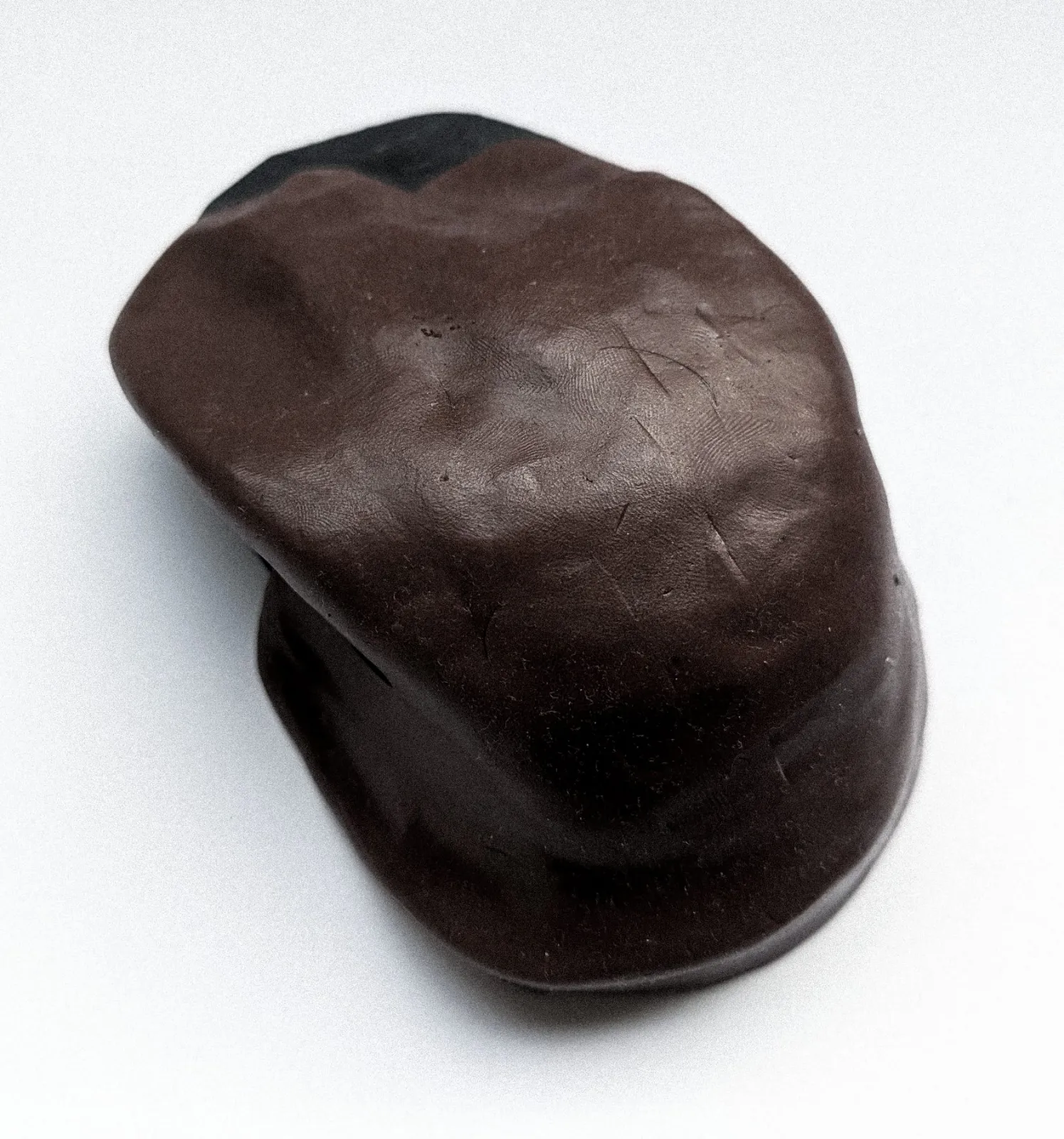 Clay sculpted over the printed shell
