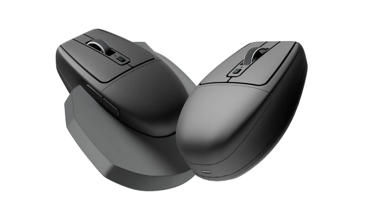 Mouse floating in both shapes