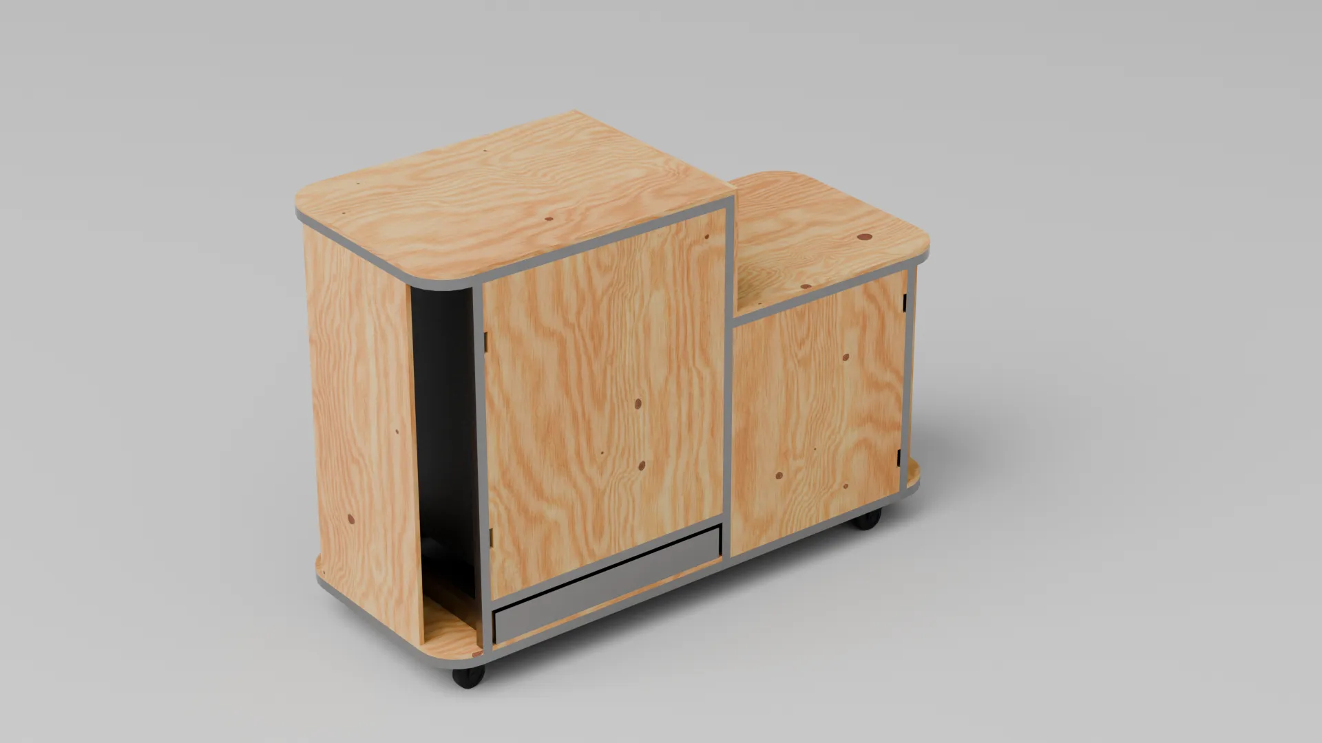 Iceboy plywood carcass, three-quarter