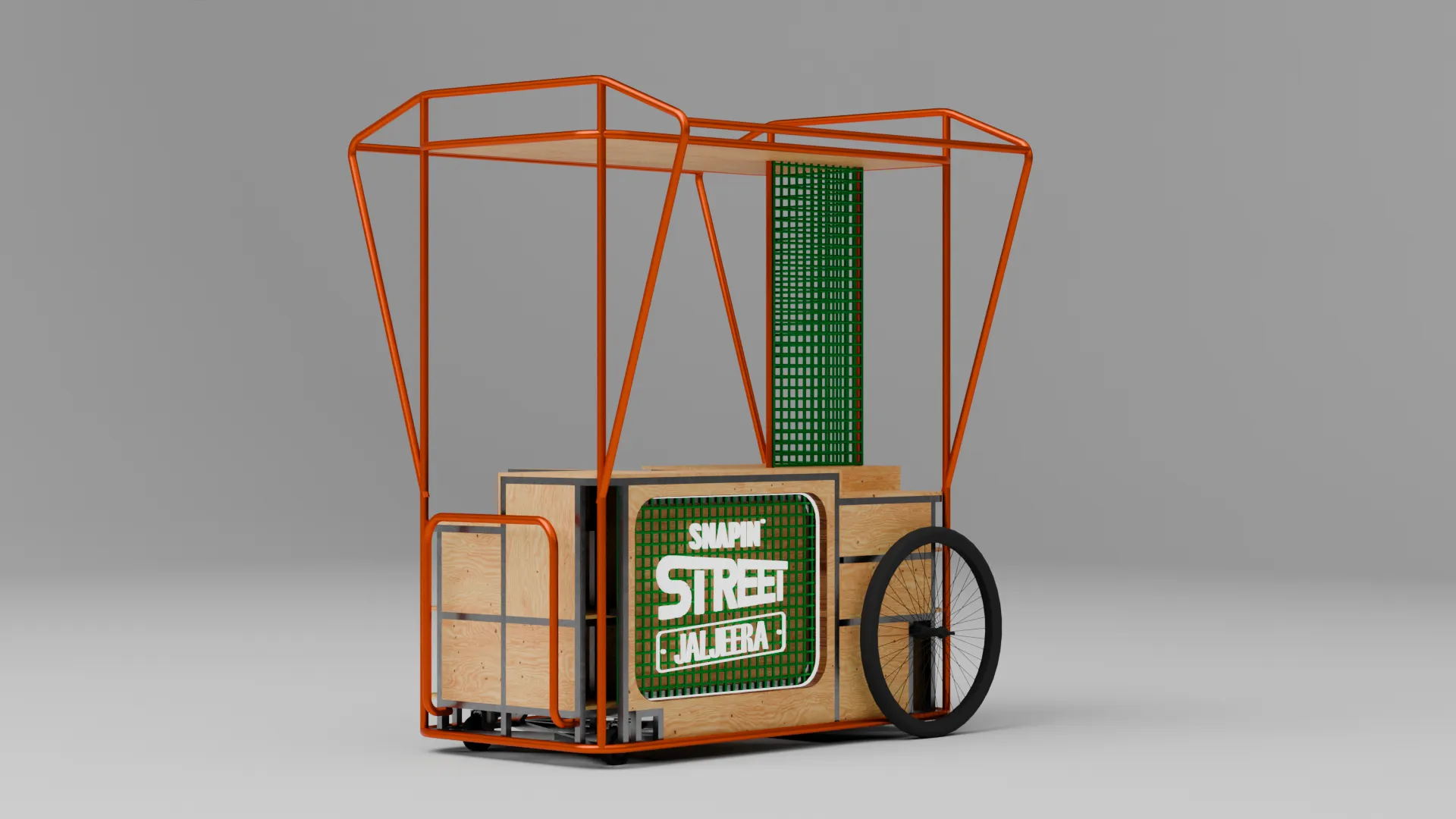 Frame and signage panel, front elevation