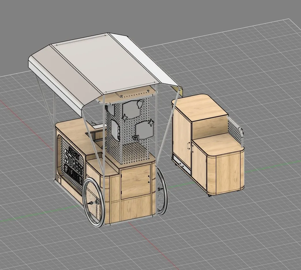 Full assembly with iceboy enclosure, engineering view