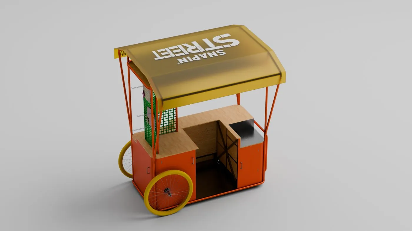 Final kiosk, front three-quarter